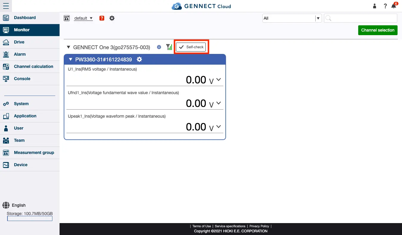 Performing a self-check | GENNECT Cloud